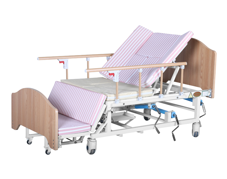 C07(Y) Wooden headboard and footboard manual household nursing bed