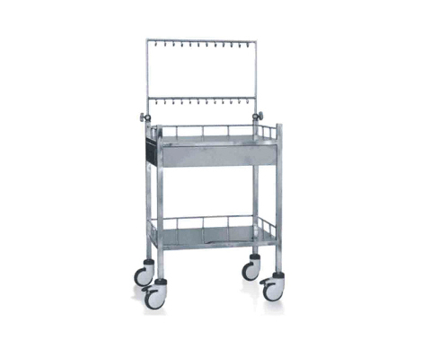 Stainless steel transfusion trolley